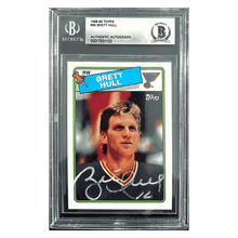 Brett Hull 1988-89 Topps Autographed Card #66