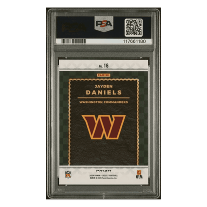 Jayden Daniels PSA 9 2024 Panini Select Score Select Throwback Prizm Rookie RC Card #16