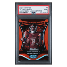 Jayden Daniels PSA 9 2024 Panini Certified Rookies Mirror Orange #d/ 149 Card #4