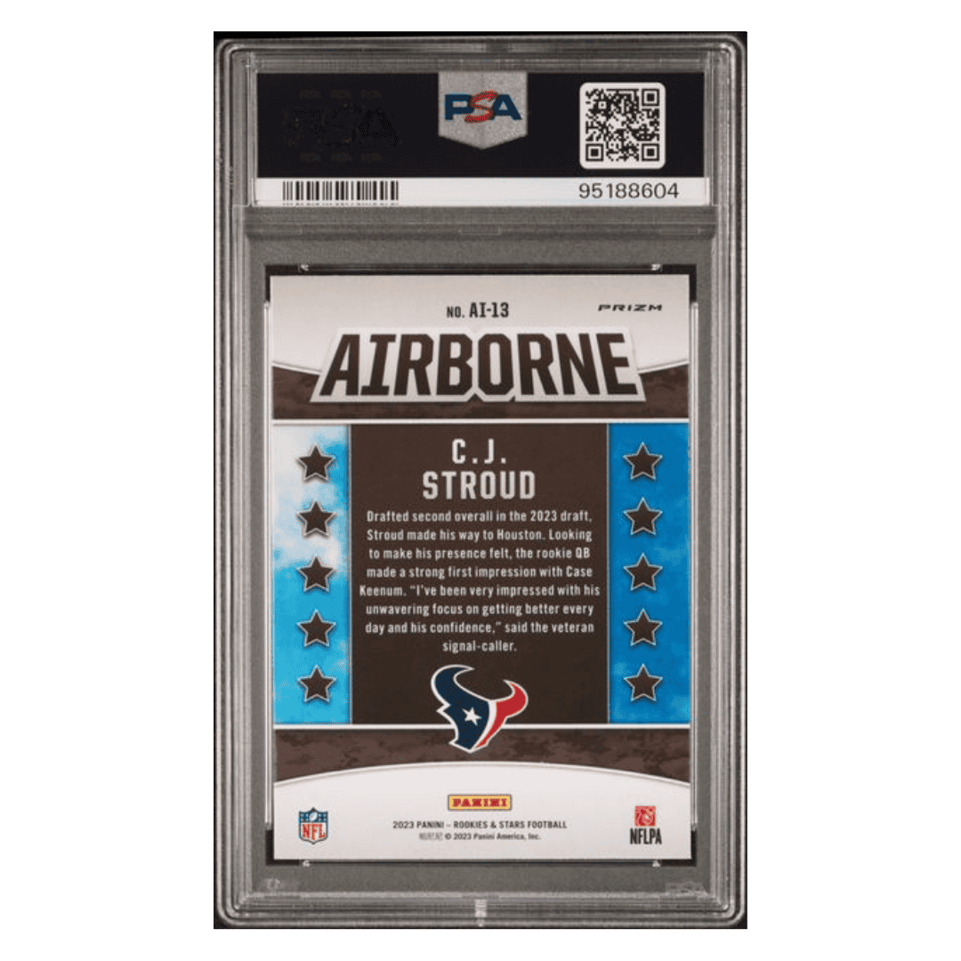 C.J. Stroud PSA 9 2023 Panini Rookie & Stars Airborne Card #AI13