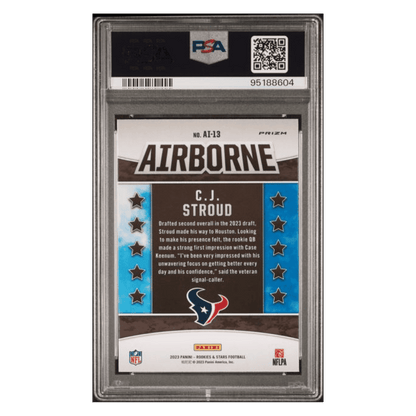 C.J. Stroud PSA 9 2023 Panini Rookie & Stars Airborne Card #AI13