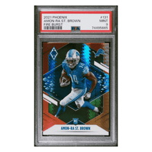 Amon-Ra St Brown PSA 9 2021 Panini Phoenix Fire Burst Rookie RC Card #131