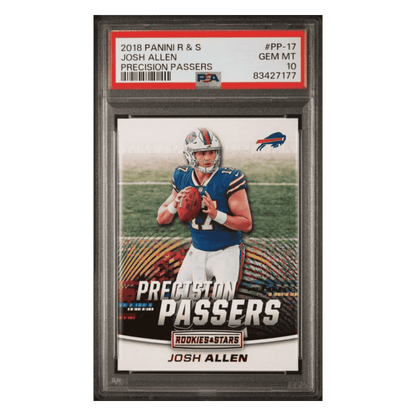 Josh Allen PSA 10 2018 Panini Rookies & Stars Precision Passers Card #PP17