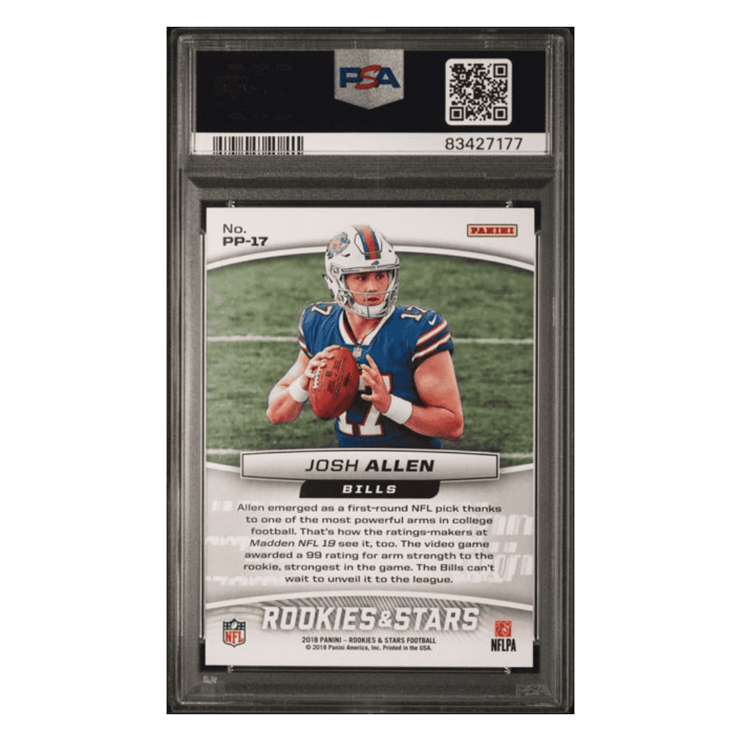 Josh Allen PSA 10 2018 Panini Rookies & Stars Precision Passers Card #PP17