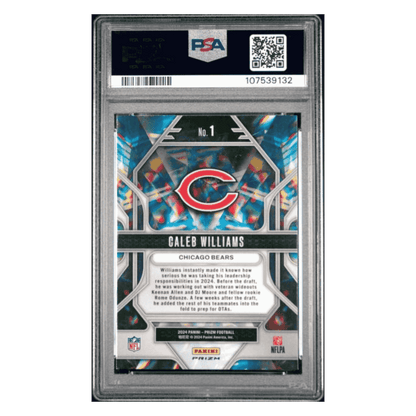 Caleb Williams PSA 9 2024 Panini Prizm Prizmatic Green Ice Rookie RC Card #1