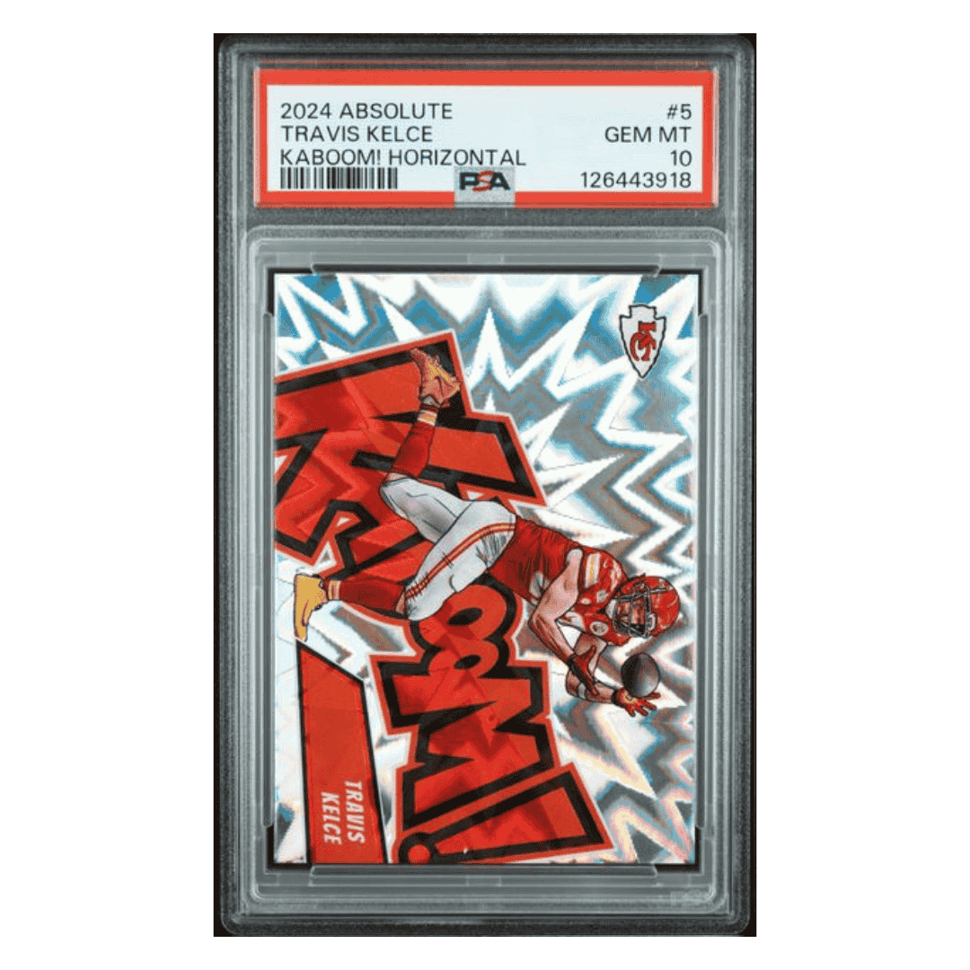 Travis Kelce PSA 10 2024 Panini Absolute Kaboom! Horizontal Card #5