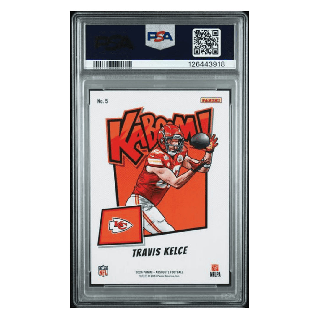 Travis Kelce PSA 10 2024 Panini Absolute Kaboom! Horizontal Card #5