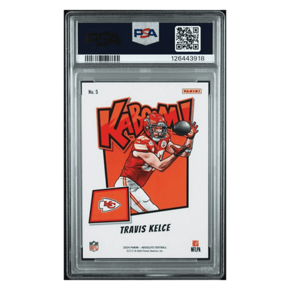 Travis Kelce PSA 10 2024 Panini Absolute Kaboom! Horizontal Card #5