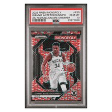 Giannis Antetokounmpo PSA 10 2023 Panini Prizm Monopoly All Star Red Millionaire Shimmer #d/ 100 Card #PS5