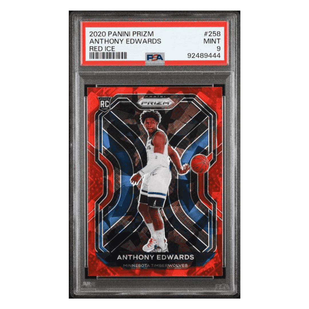 Anthony Edwards PSA 9 2020 Panini Prizm Red Ice Rookie RC Card #258