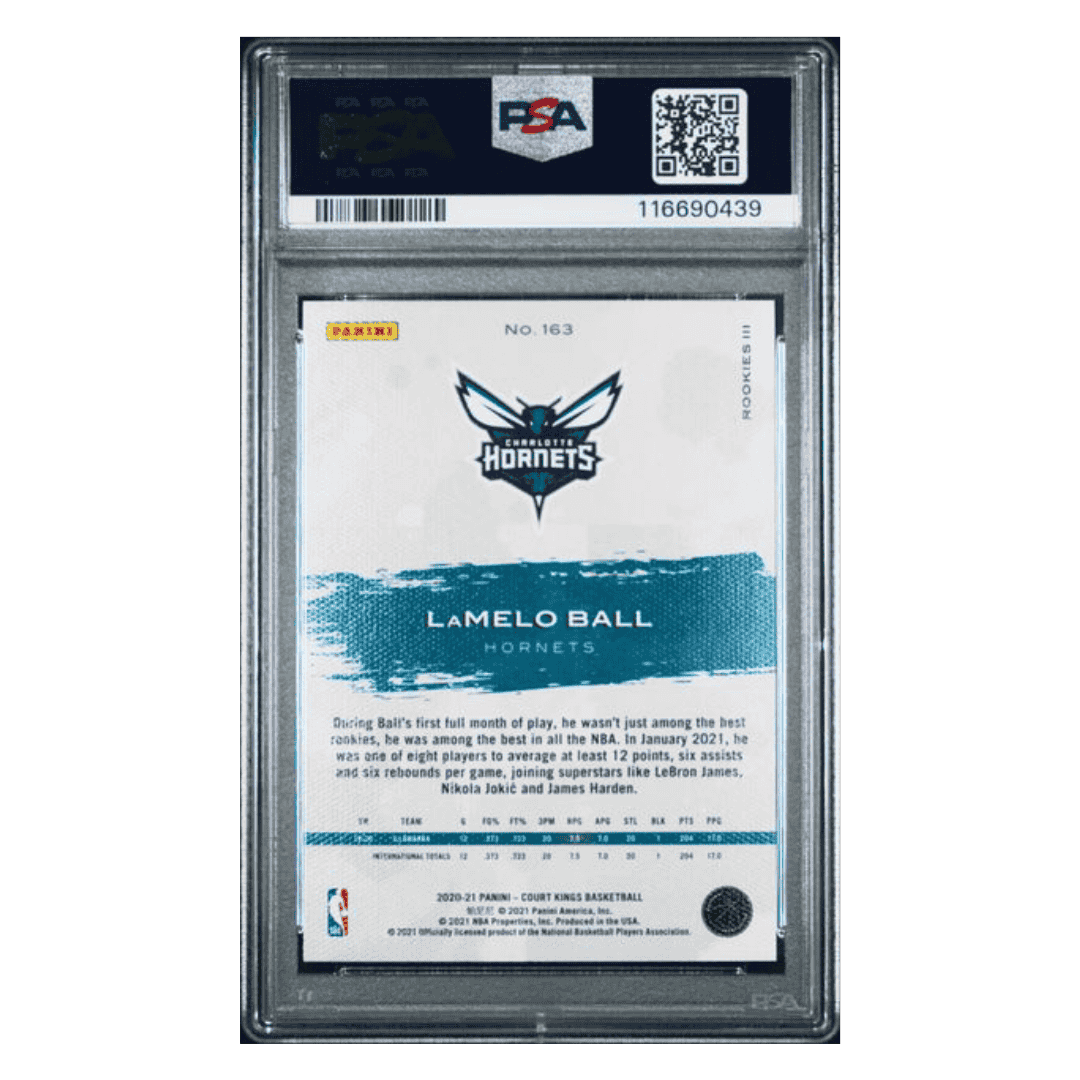 LaMelo Ball PSA 10 2020 Panini Court Kings Rookie RC Card #163