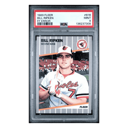 Bill Ripken PSA 9 1989 Fleer FF Error Card #616