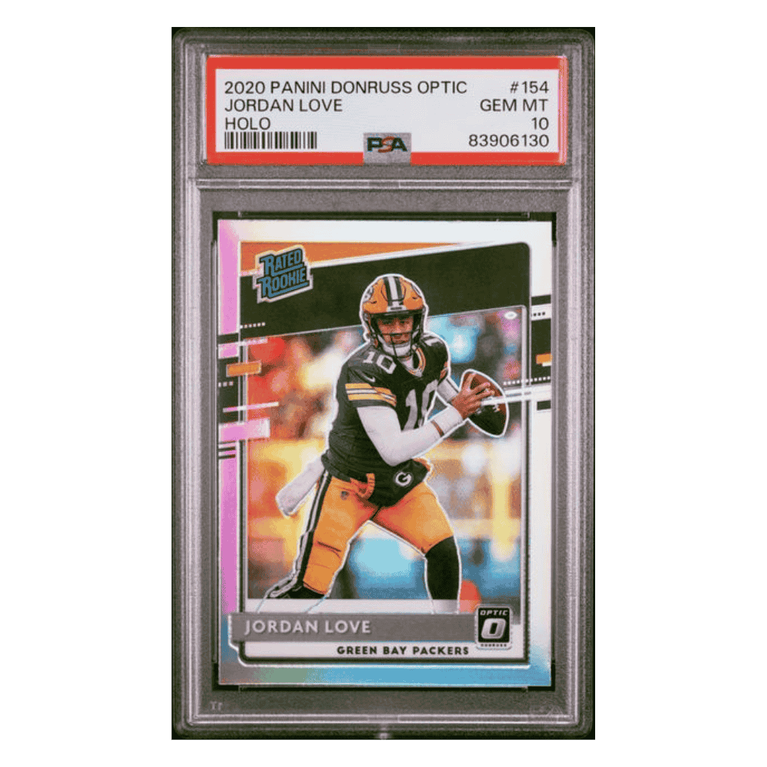 Jordan Love PSA 10 2020 Panini Donruss Optic Holo Rated Rookie Card #154