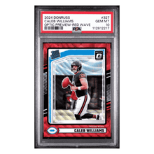 Caleb Williams PSA 10 2024 Panini Donruss Optic Preview Red Wave Rated Rookie Card #327
