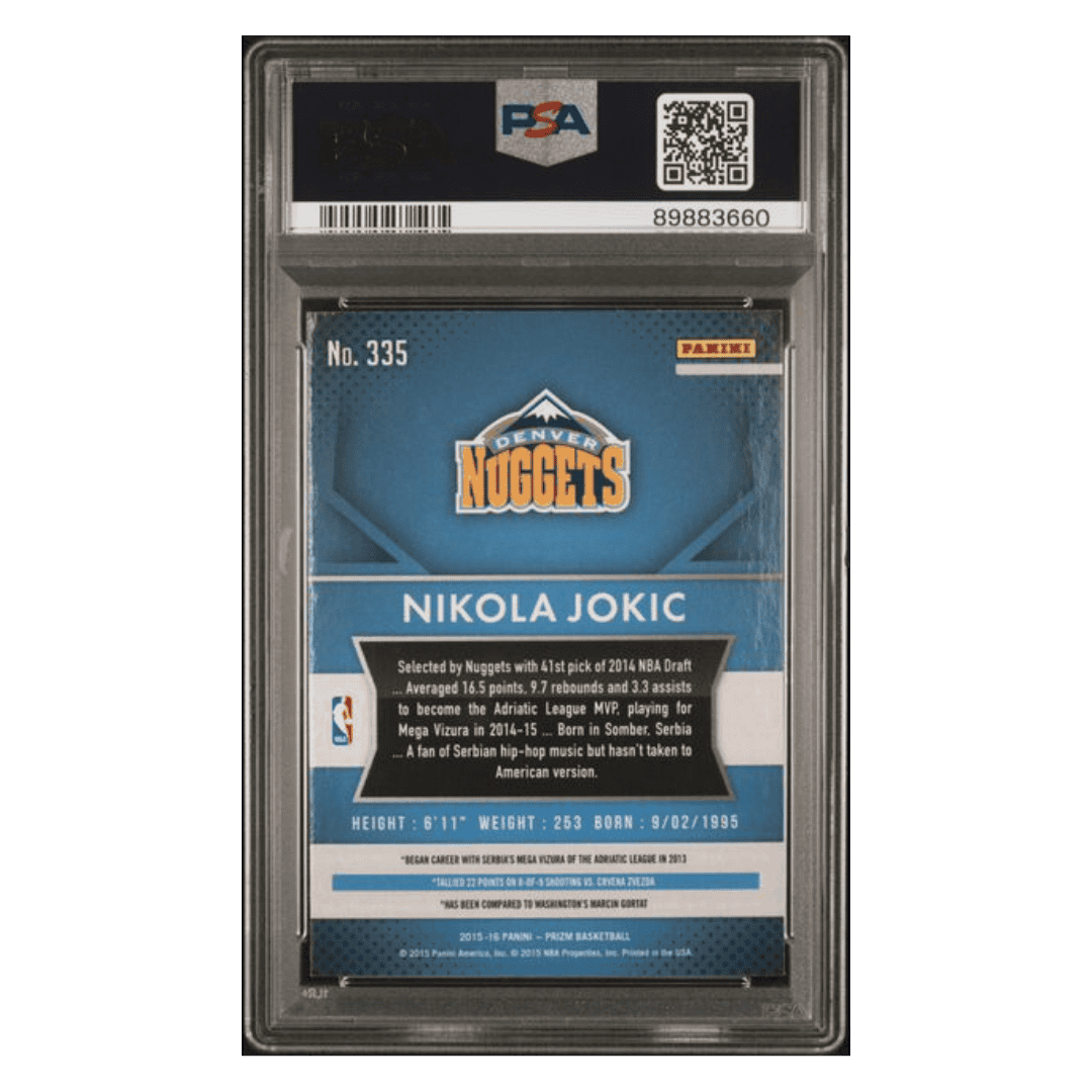 Nikola Jokic PSA 9 2015 Panini Prizm Rookie RC Card #335