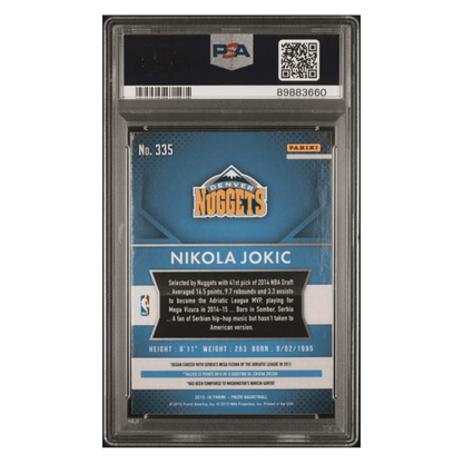 Nikola Jokic PSA 9 2015 Panini Prizm Rookie RC Card #335
