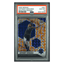 Anthony Edwards PSA 10 2020 Panini Mosaic Reactive Orange Rookie RC Card #201