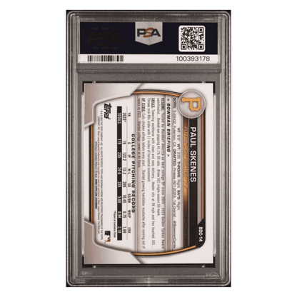 Paul Skenes PSA 9 2023 Topps Bowman Draft Chrome Card #BDC14