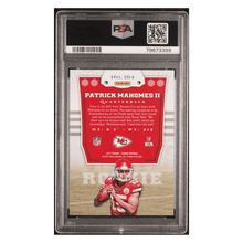 Patrick Mahomes PSA 9 2017 Panini Knights Templar Rookie RC Card #104
