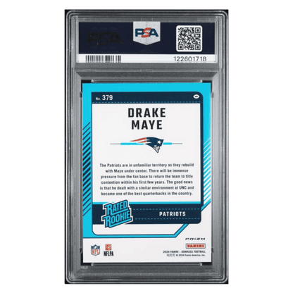 Drake Maye PSA 9 2024 Panini Donruss Optic Preview Red Wave Rated Rookie Card #379