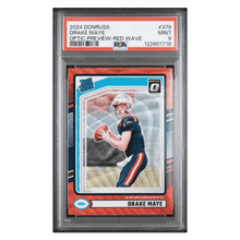 Drake Maye PSA 9 2024 Panini Donruss Optic Preview Red Wave Rated Rookie Card #379
