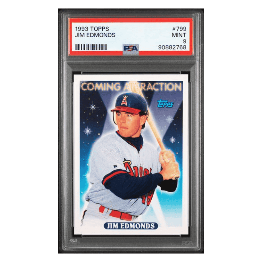 Jim Edmonds PSA 9 1993 Topps Coming Attraction Card #799
