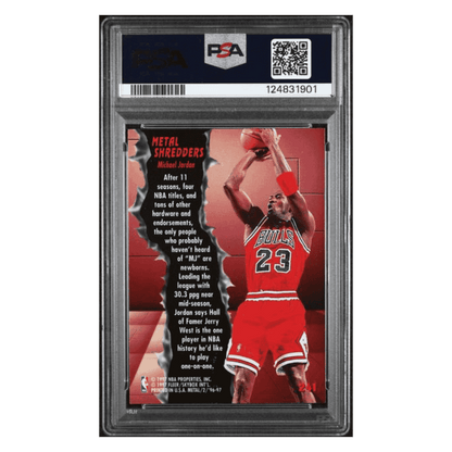 Michael Jordan PSA 9 1996 Fleer Metal Card #241