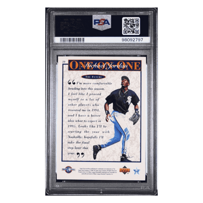 Michael Jordan PSA 9 1995 Upper Deck Minor League MJ One on One Card #10