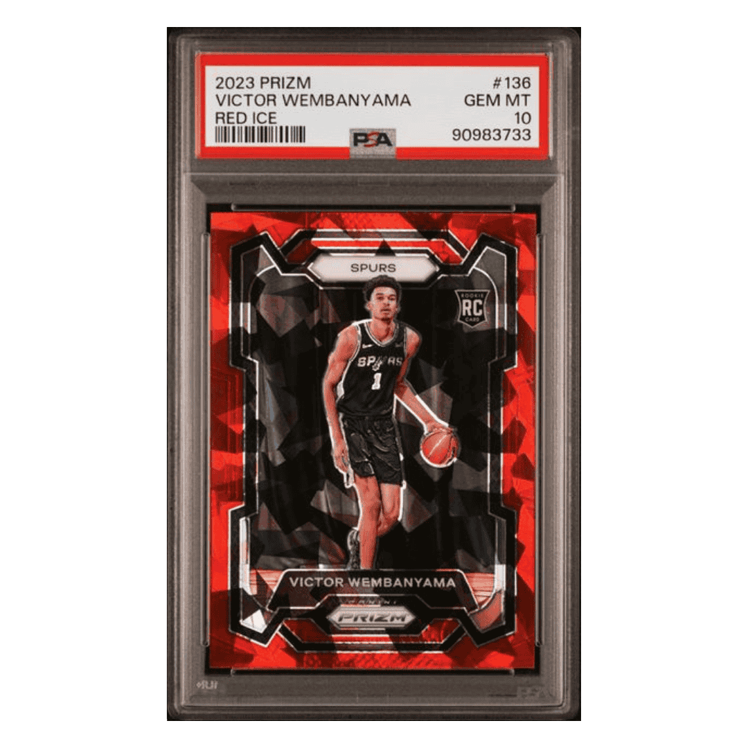 Victor Wembanyama PSA 10 2023 Panini Prizm Red Ice Rookie RC Card #136