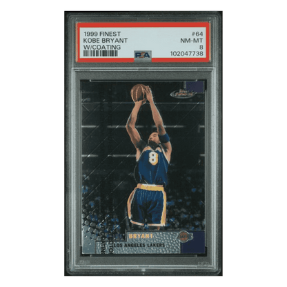 Kobe Bryant PSA 8 1999 Topps Finest w/Coating Card #64