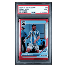 Lionel Messi PSA 9 2024-25 Panini Donruss FIFA Optic Red #d/ 299 Card #80