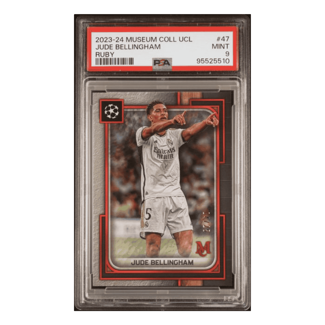 Jude Bellingham PSA 9 2023-24 Topps Museum Collection UEFA Champions League Ruby #d/ 25 Card #47