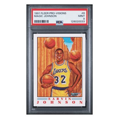 Magic Johnson PSA 9 1991 Fleer Pro Visions Card #6