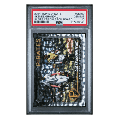 Paul Skenes & Yasmani Grandal PSA 10 2024 Topps Update Silver Crackle Foil Board Card #US160