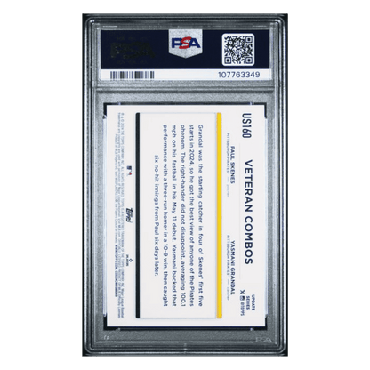 Paul Skenes & Yasmani Grandal PSA 10 2024 Topps Update Silver Crackle Foil Board Card #US160