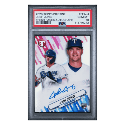 Josh Jung PSA 10 2023 Topps Pristine Fresh Faces Autograph Card #FFAJJ