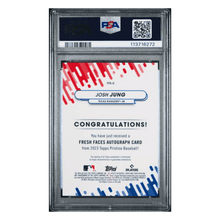 Josh Jung PSA 10 2023 Topps Pristine Fresh Faces Autograph Card #FFAJJ