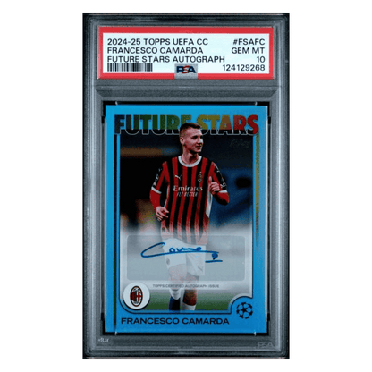 Francesco Camarda PSA 10 2024-25 Topps UEFA Club Competitions Future Stars Autograph Card #FSAFC