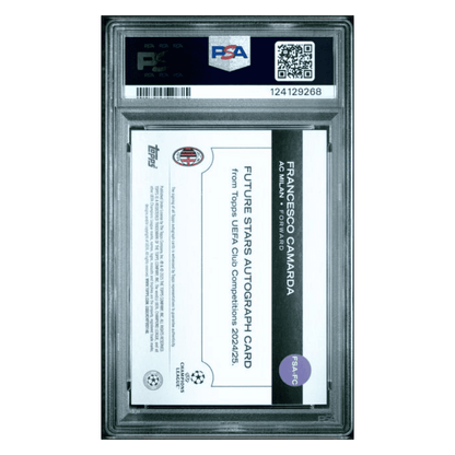 Francesco Camarda PSA 10 2024-25 Topps UEFA Club Competitions Future Stars Autograph Card #FSAFC