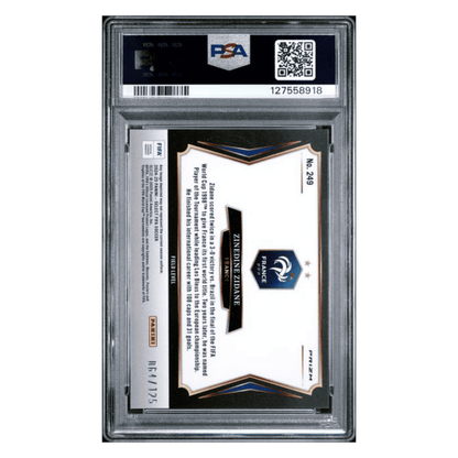 Zinedine Zidane PSA 10 2024-25 Panini Select FIFA Orange Fluorescent #d/ 249