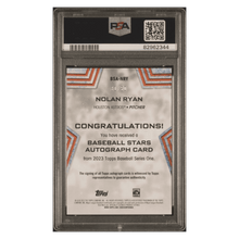 Nolan Ryan PSA 8 2023 Topps Baseball Stars Autograph Gold #d/ 50 Card #BSANRY