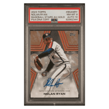Nolan Ryan PSA 8 2023 Topps Baseball Stars Autograph Gold #d/ 50 Card #BSANRY