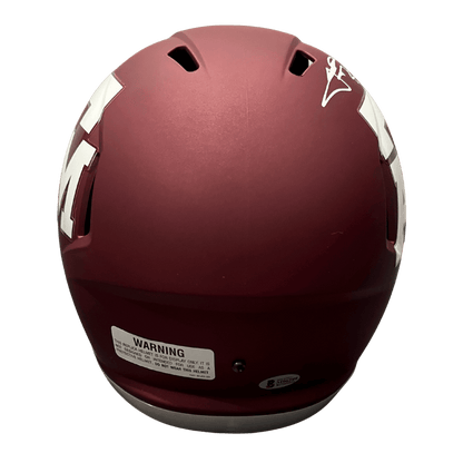 Johnny Manziel Texas A&M Autographed Full Size Replica Helmet with 2 Inscriptions - Beckett COA