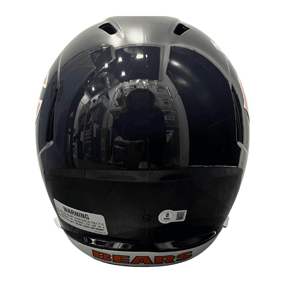 Brian Urlacher Chicago Bears Autographed Full Size Replica Helmet with Inscription - Beckett