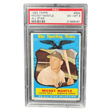 Mickey Mantle PSA 6 1959 Topps All Star Card #564