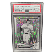 Henry Davis PSA 10 2021 Topps Bowman Draft Chrome Black/ White Raywave Refractor Card #BDC48