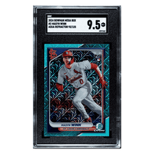Masyn Winn SGC 9.5 2024 Topps Bowman Mega Box Aqua Refractor #d/ 125 Rookie RC Card #2