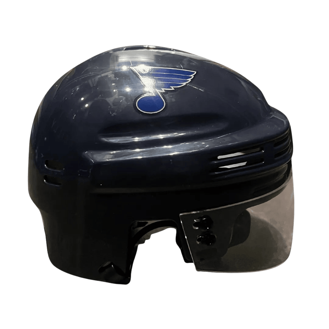 Brayden Schenn St Louis Blues Autographed Mini Replica Blue Helmet with Inscription - JSA COA