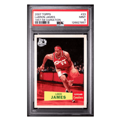 LeBron James PSA 9 2007 Topps 1957-58 Variation Card #23