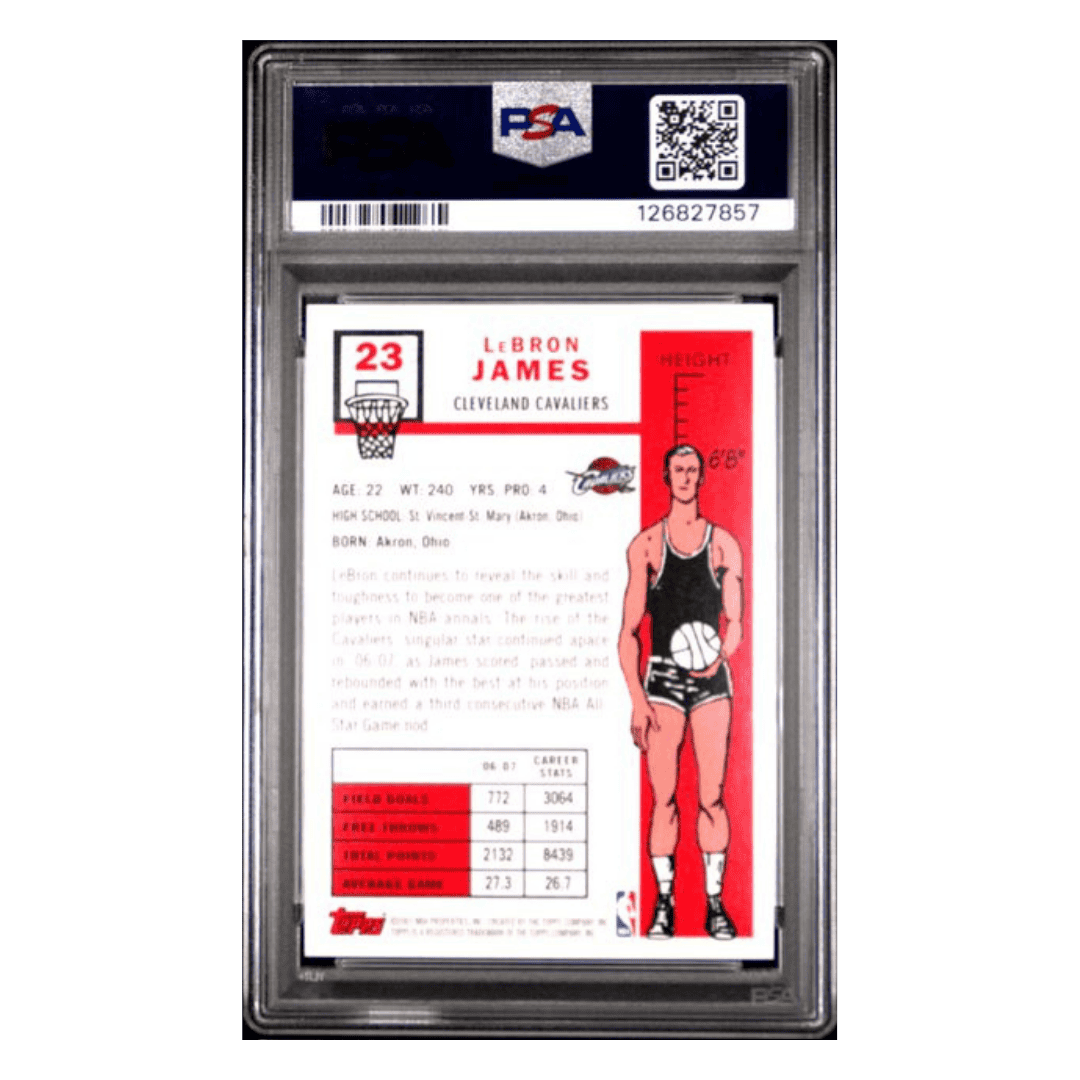 LeBron James PSA 9 2007 Topps 1957-58 Variation Card #23